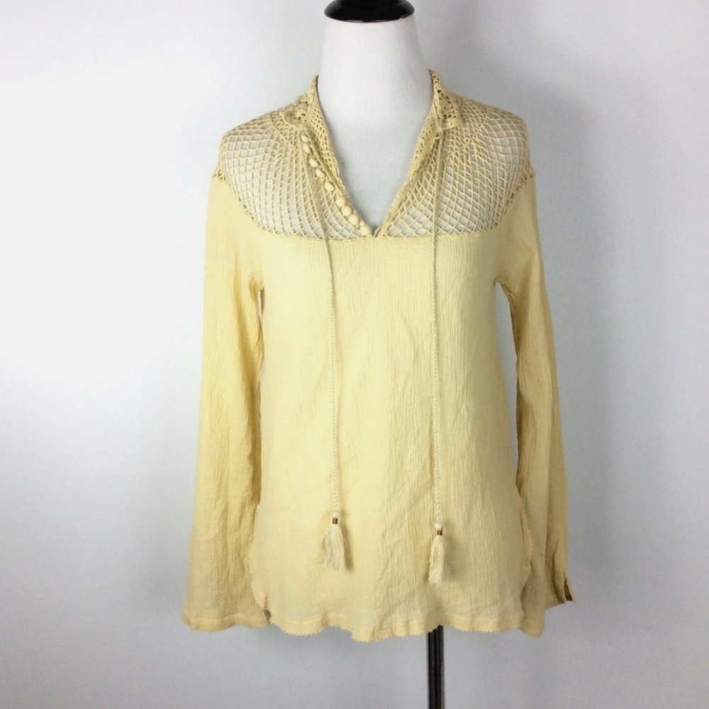 Free People On The Island Crochet Blouse. Size: XS. - Picture 9 of 14